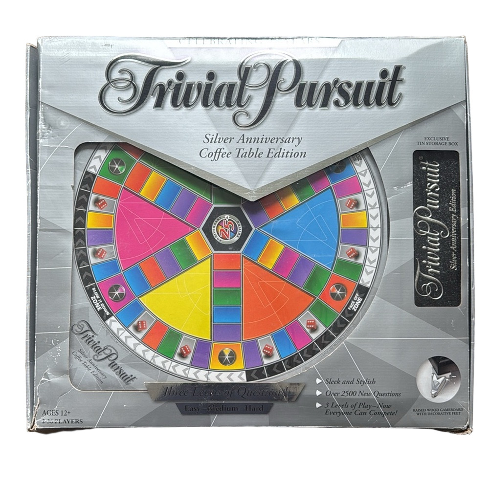 Trivial Pursuit Silver Anniversary Coffee Table Edition by Parker Brothers NEW
